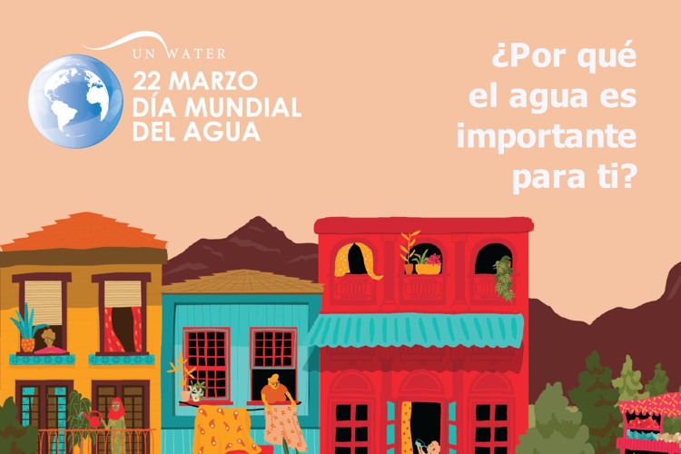 Infografía con logo y eslogan del Día Mundial del Agua